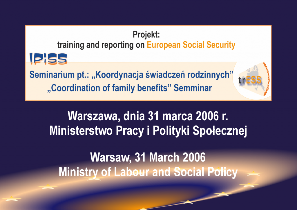 Koordynacja świadczeń rodzinnych (trESS), 31-03-2006