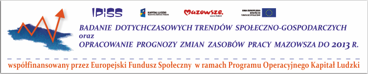 Pro­jekt pt.: Badanie doty­chcza­sowych trendów społeczno-gospodarczych oraz opra­cow­anie prog­nozy zmian zasobów pracy Mazowsza do 2013 roku