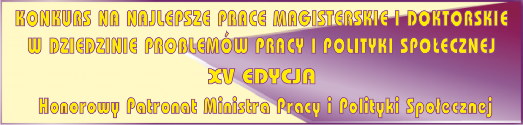 Konkurs na najlepsze prace magisterskie i doktorskie XV edycja