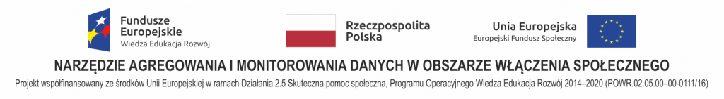 Projekt pn.: Narzędzie agre­gowa­nia i mon­i­torowa­nia danych w obszarze włączenia społecznego