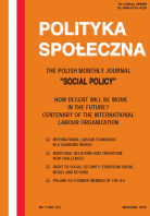 Table of Con­tents 1/2019 Eng­lish Edition, HOW DECENT WILL BE WORK IN THE FUTURE? CENTENARY OF THE INTERNATIONAL  LABOUR ORGANIZATION