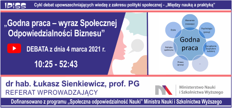 GODNA PRACA – WYMIAR RYNKOWY I ORGANIZACYJNY