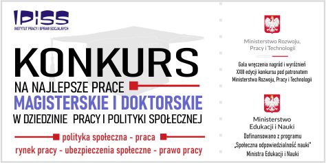 XXIII edy­cja konkursu na najlep­sze prace mag­is­ter­skie i dok­torskie uru­chomiona